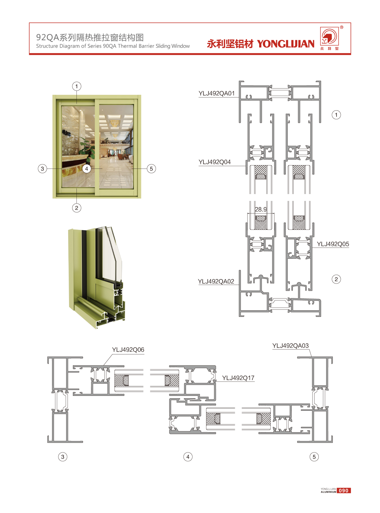 92QA系列隔热推拉窗