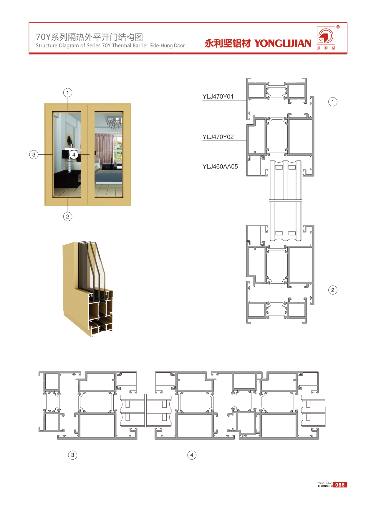 70Y系列隔热平开门
