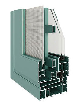 130H系列隔热窗纱一体窗(内开内倒)