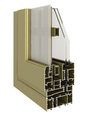 108H系列隔热窗纱一体窗(内开内倒)